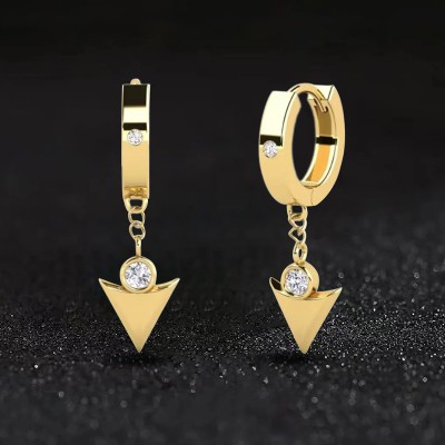 925S & VVS Moissanite Thorn Dangle Earrings