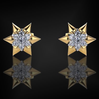 925S & VVS Moissanite the Star of David Earrings