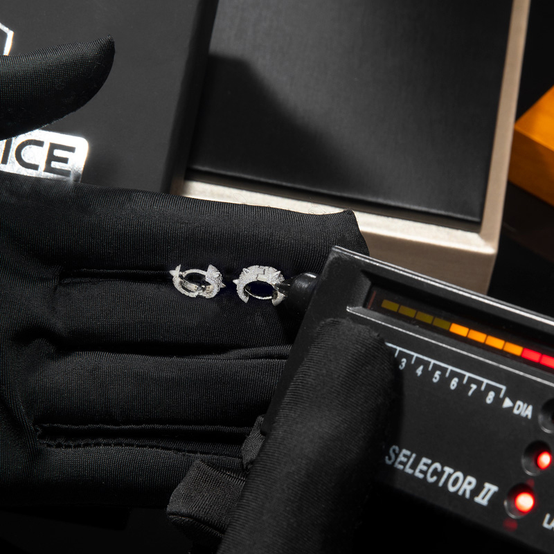 925S & VVS Moissanite Spiked Hoop Earrings 925S & VVS Moissanite Spiked Hoop Earrings