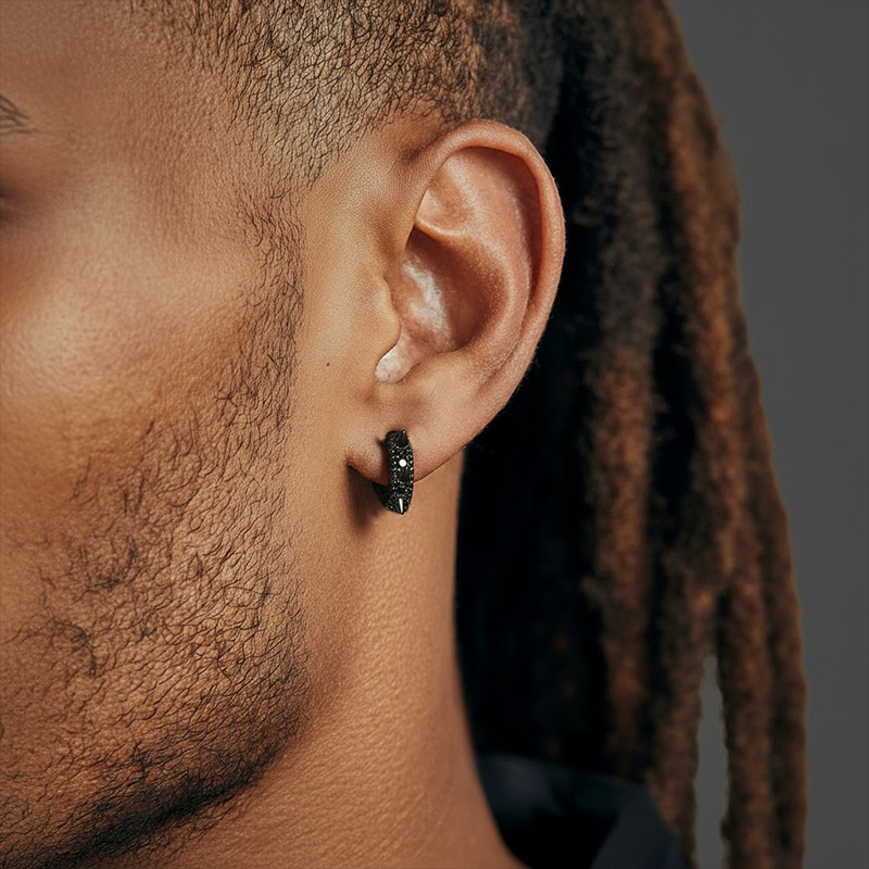 925S & VVS Moissanite Spiked Hoop Earrings 925S & VVS Moissanite Spiked Hoop Earrings