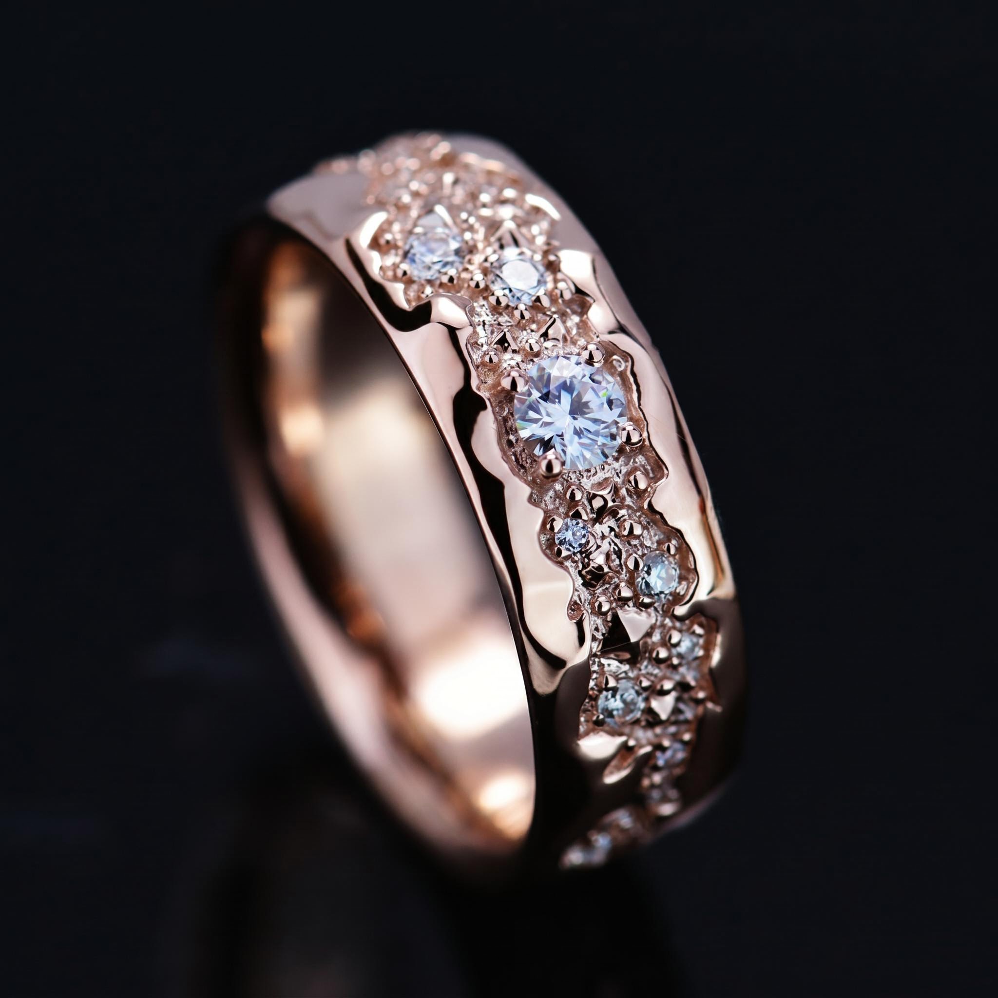 925 Silver & VVS1 Moissanite Grand Canyon Band Ring 925 Silver & VVS1 Moissanite Grand Canyon Band Ring