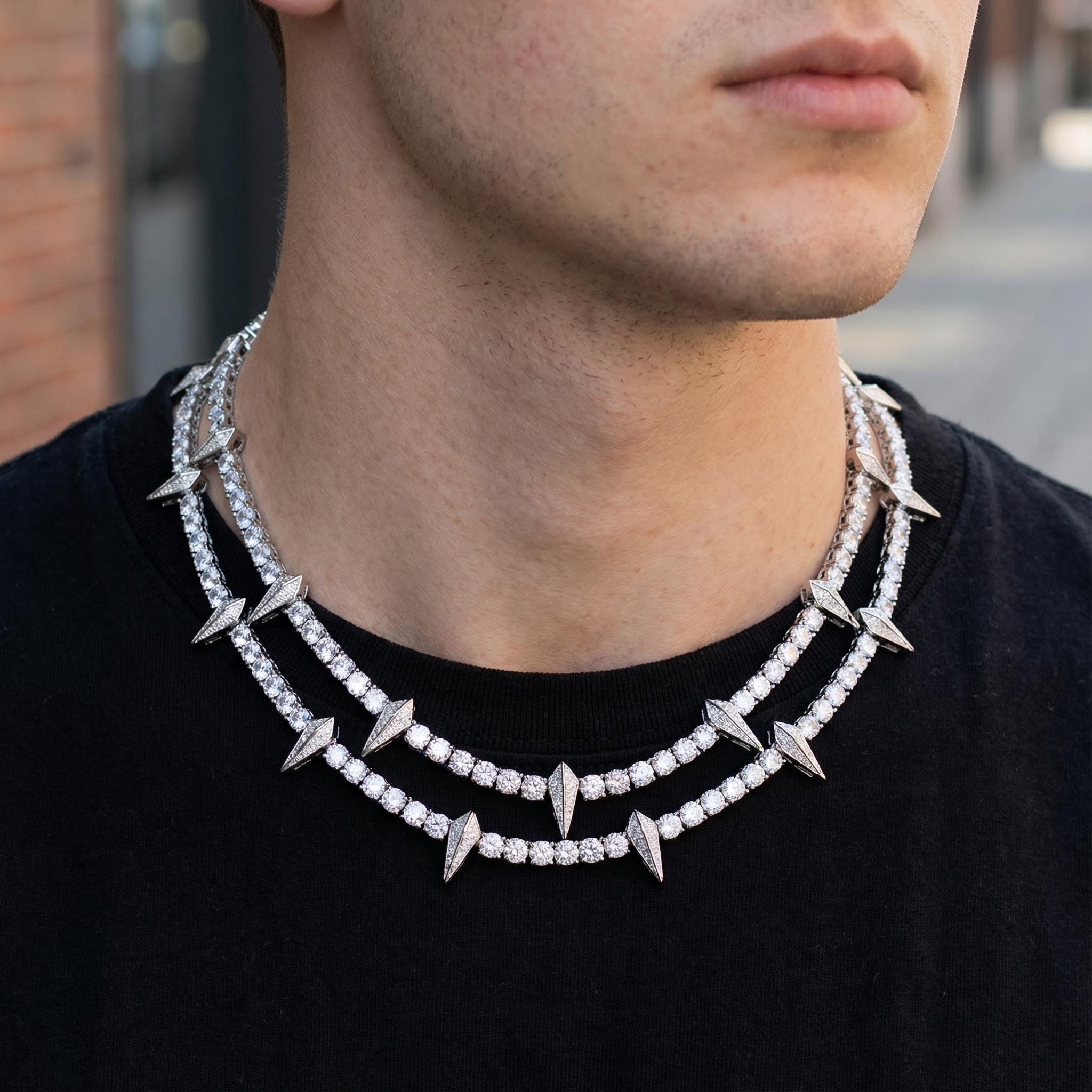 5mm 925S & VVS Moissanite Fight Tooth and Claw Tennis Chain