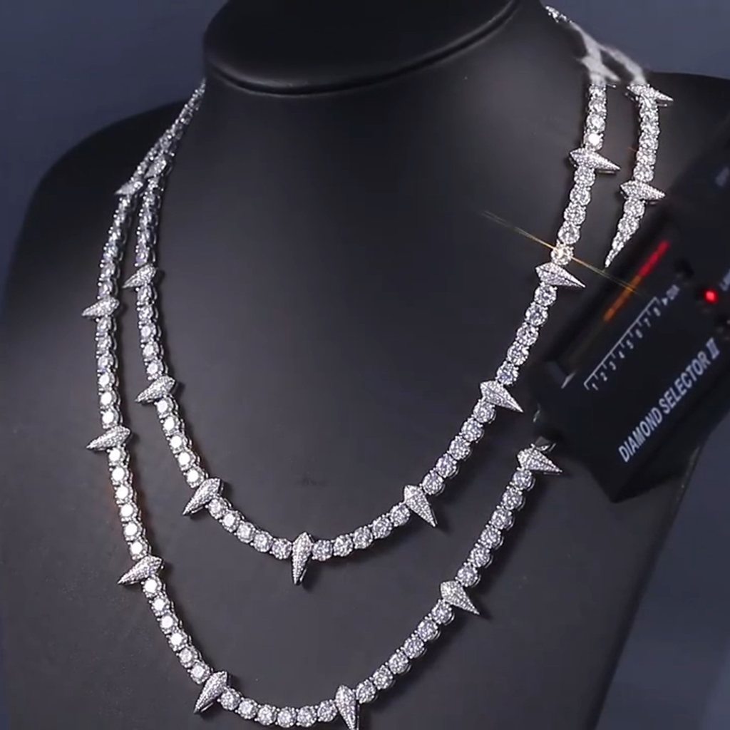 5mm 925S & VVS Moissanite Fight Tooth and Claw Tennis Chain