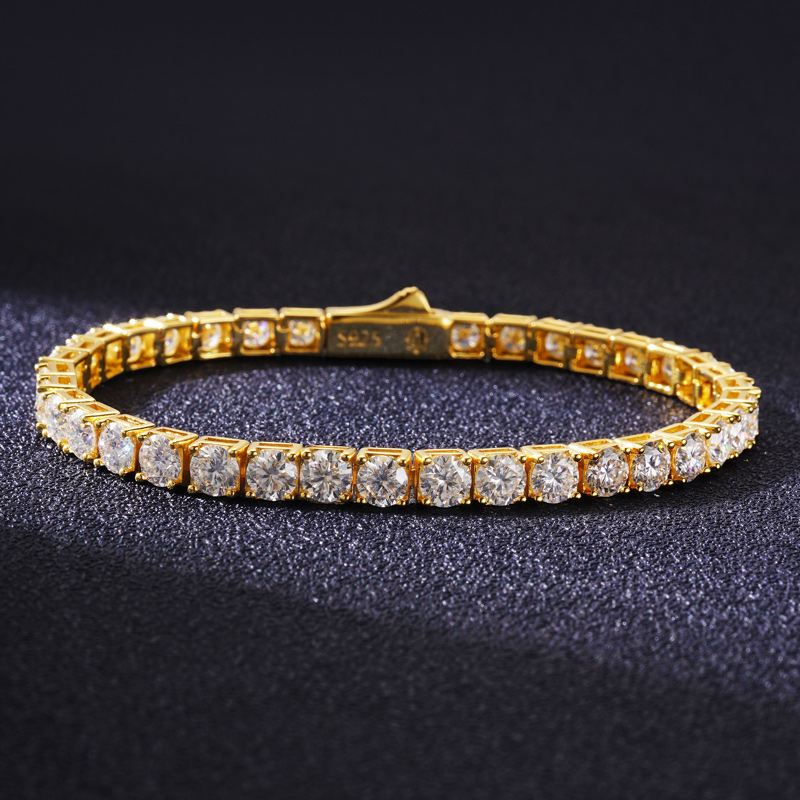 925S & VVS Moissanite Custom Name Tennis Bracelet