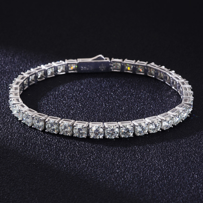 925S & VVS Moissanite Custom Name Tennis Bracelet