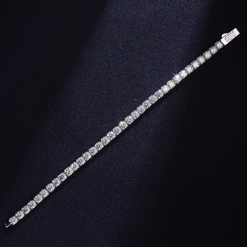 925S & VVS Moissanite Custom Name Tennis Chain