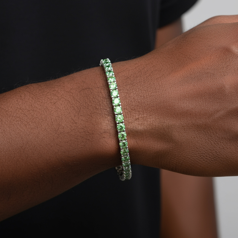 3mm 925S & VVS Moissanite Tennis Bracelet - Champagne/Sapphire/Blue-Green/Emerald/White 3mm 925S & VVS Moissanite Tennis Bracelet - Champagne/Sapphire/Blue-Green/Emerald/White