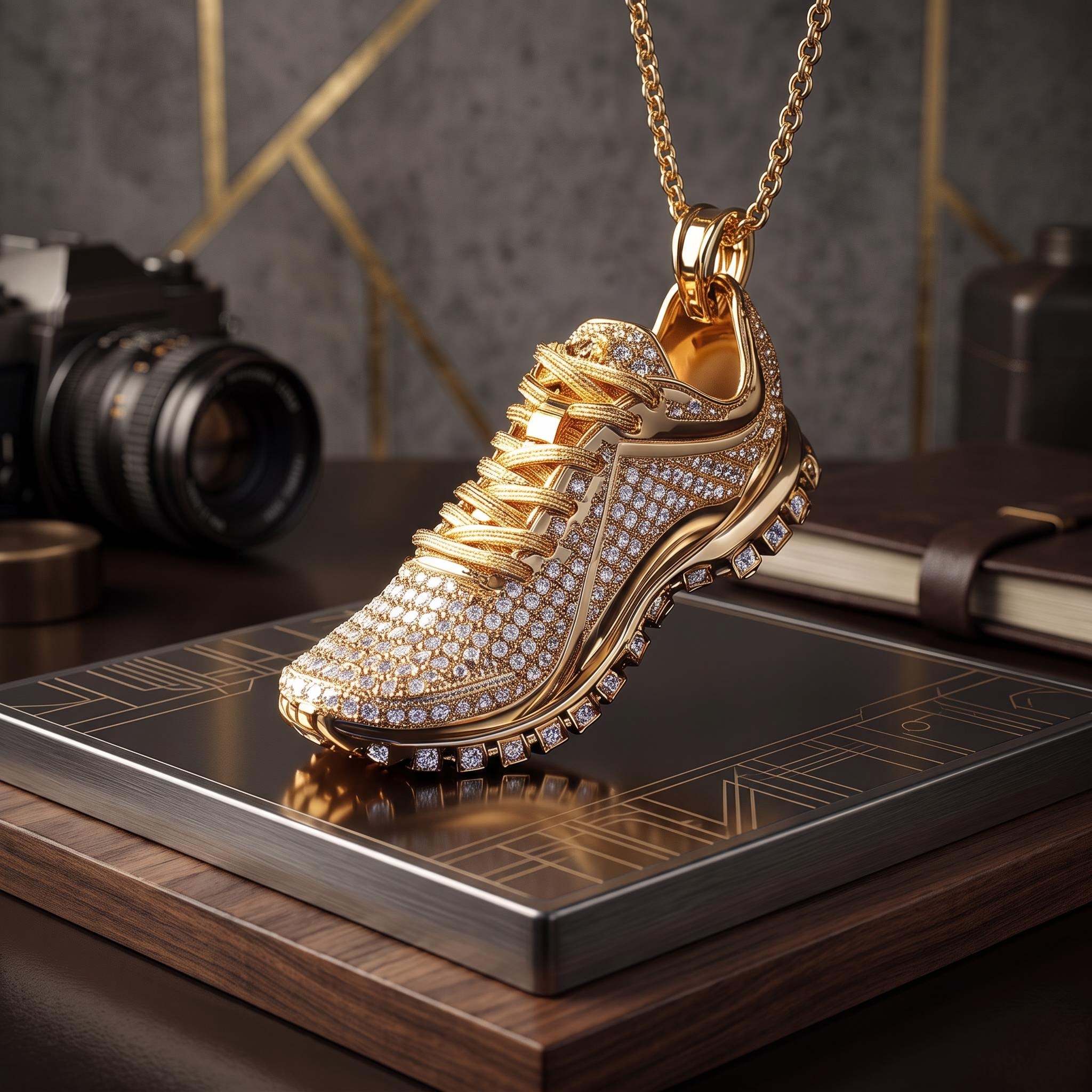 Micro Paved Sports Running Shoes Pendant