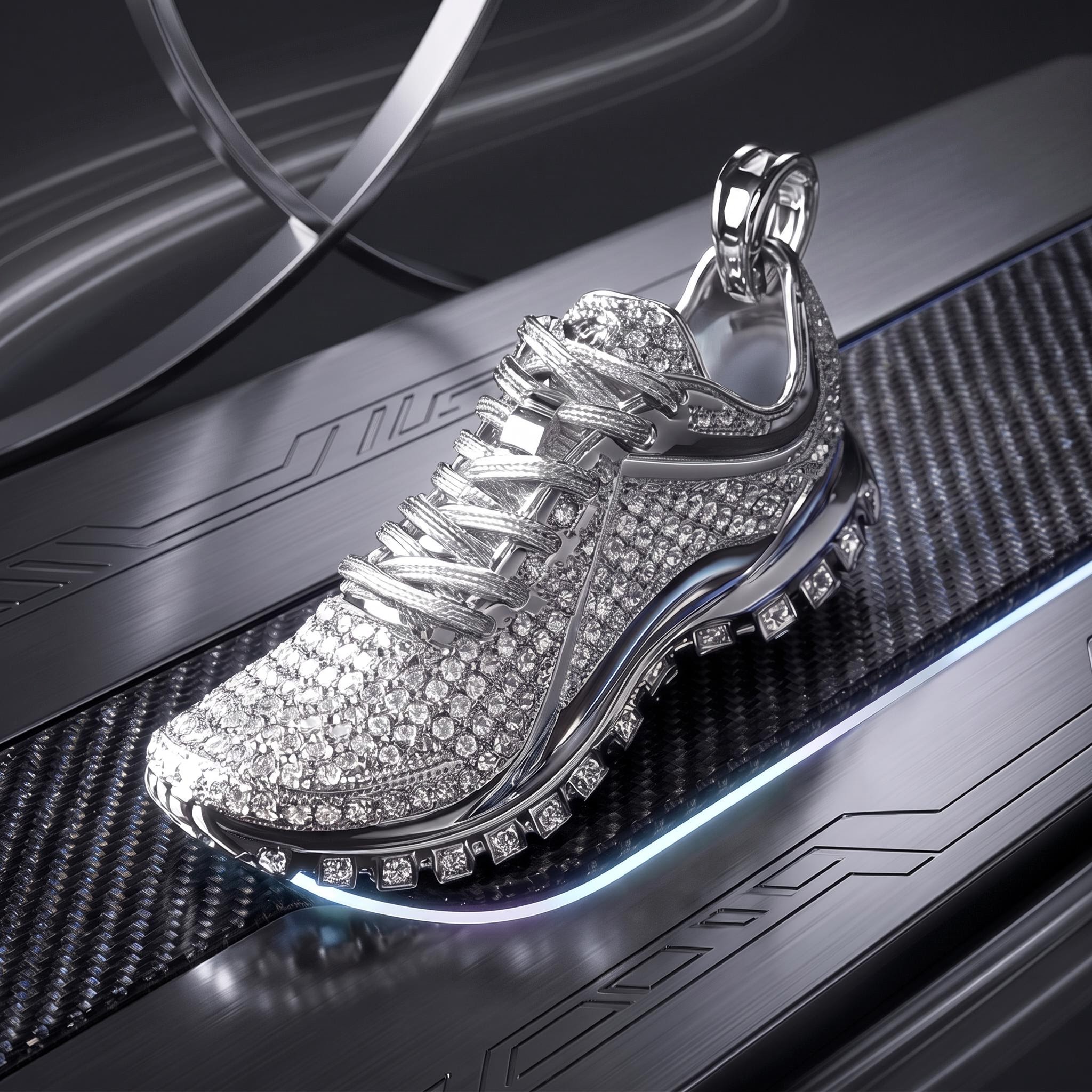 Micro Paved Sports Running Shoes Pendant