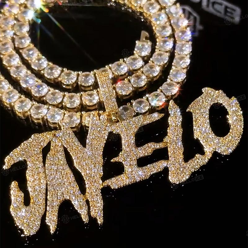 Iced Custom Halloween Name/Letters Pendant