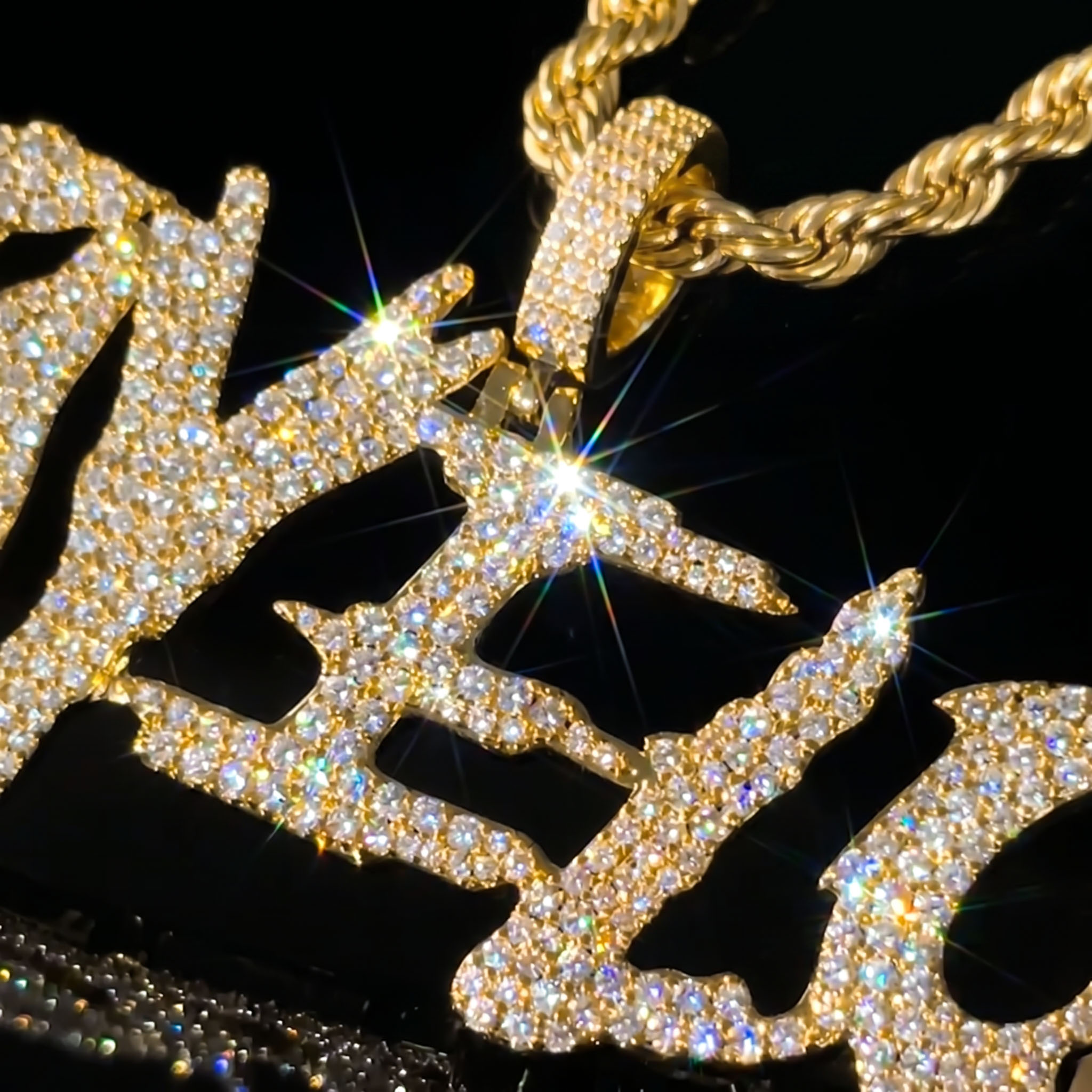 Iced Custom Halloween Name/Letters Pendant