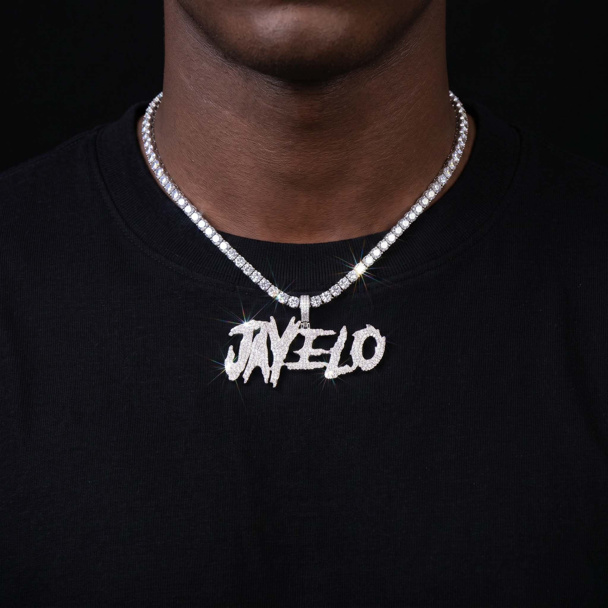 Iced Custom Halloween Name/Letters Pendant
