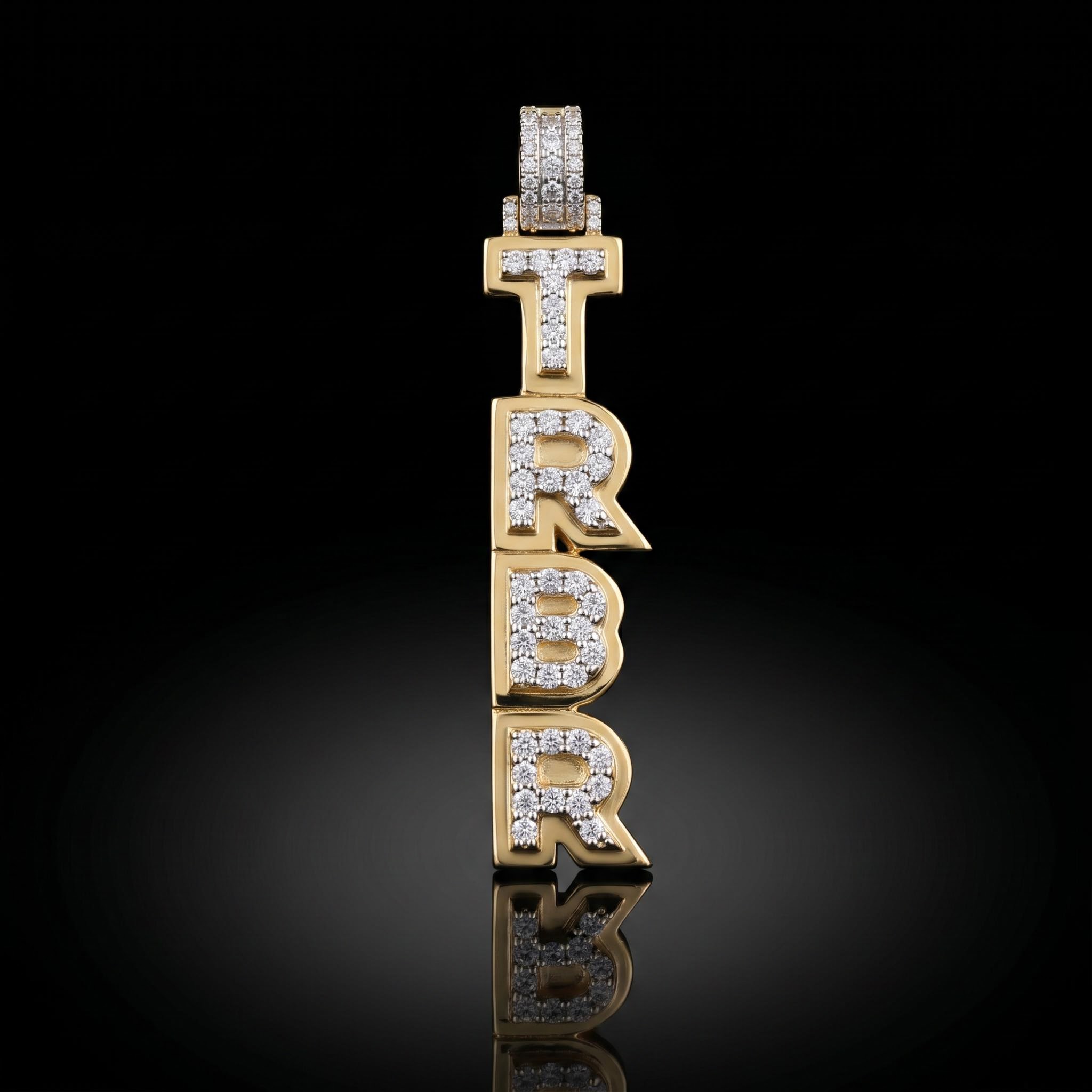 Two-layer Vertical Customized Letters Pendant Two-layer Vertical Customized Letters Pendant