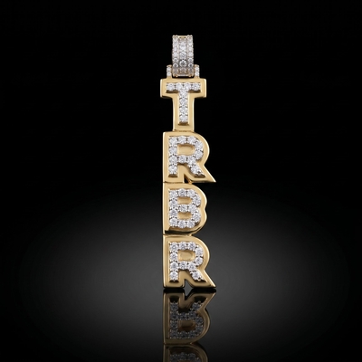 Two-layer Vertical Customized Letters Pendant