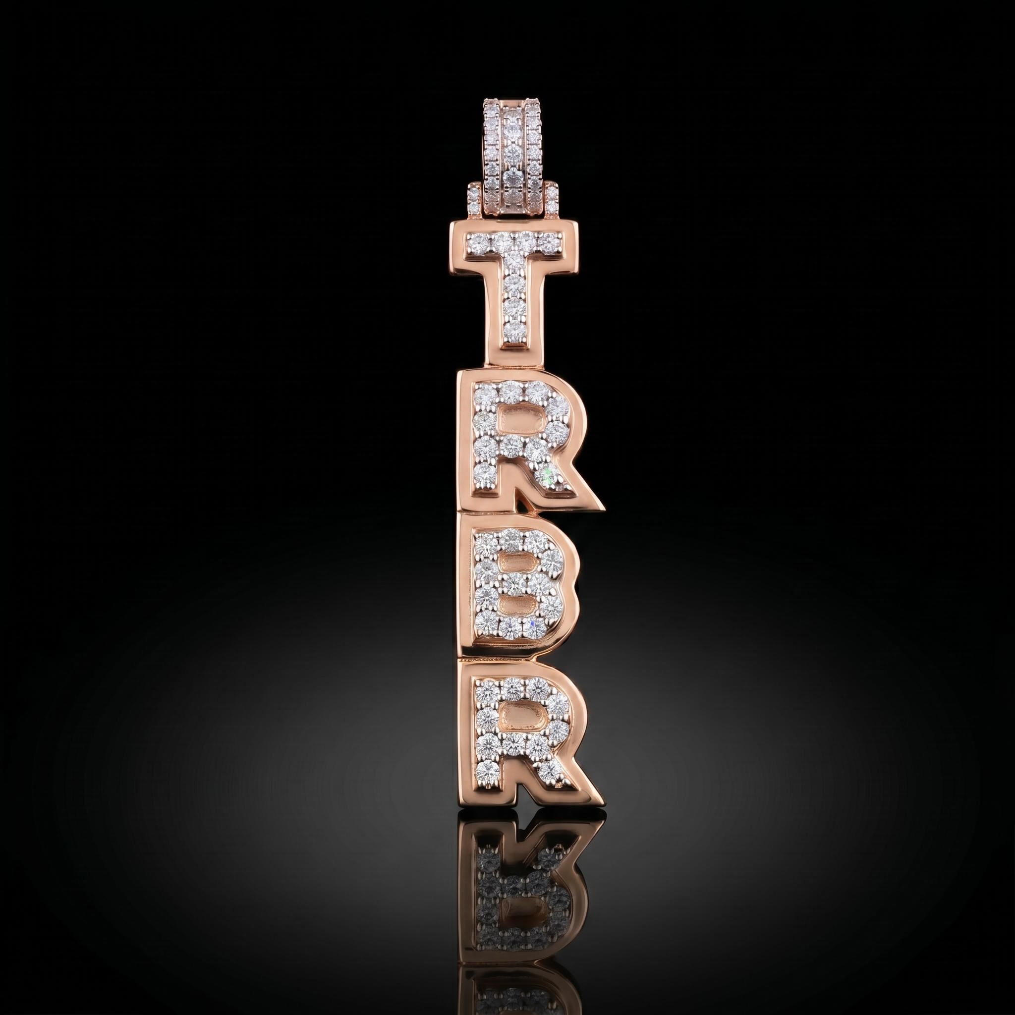 Two-layer Vertical Customized Letters Pendant Two-layer Vertical Customized Letters Pendant