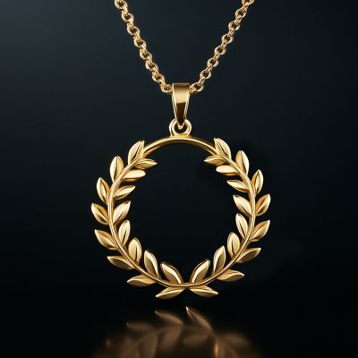 Symbol of Triumph Laurel Wreath Pendant