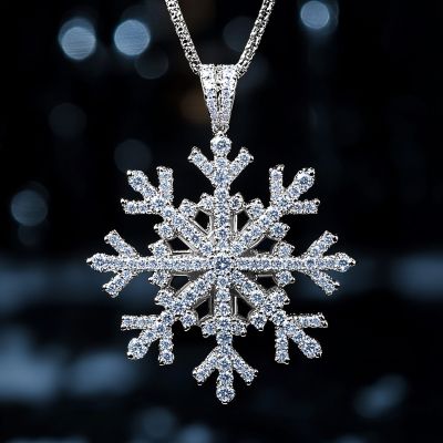 Iced Snowflake Pendant