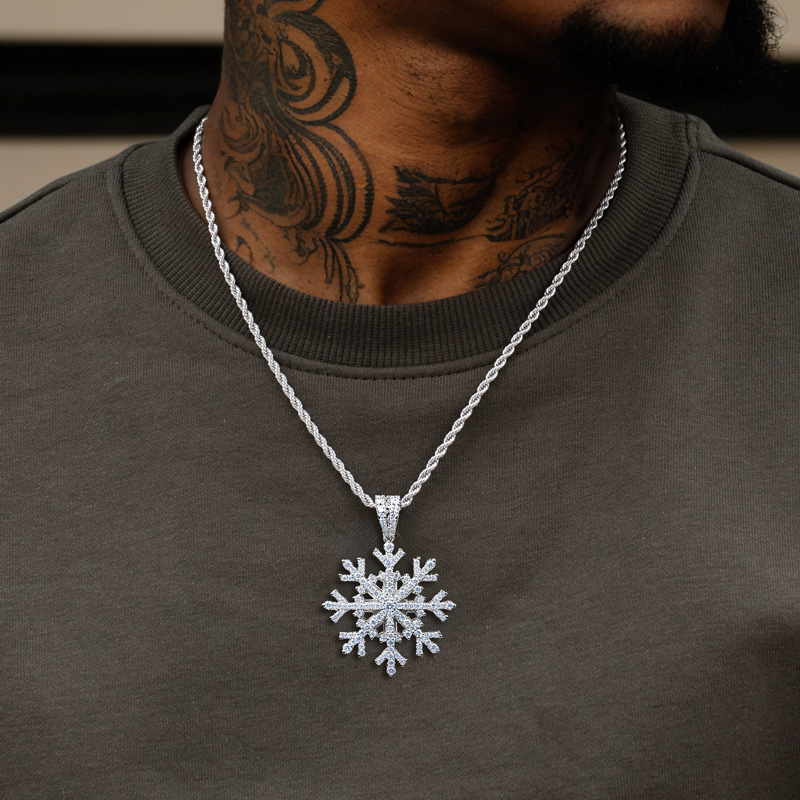 Iced Snowflake Pendant