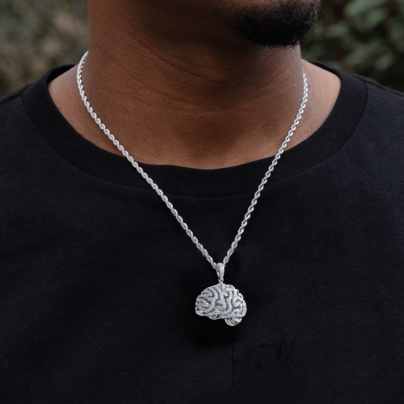 Micro Pave Brain Pendant