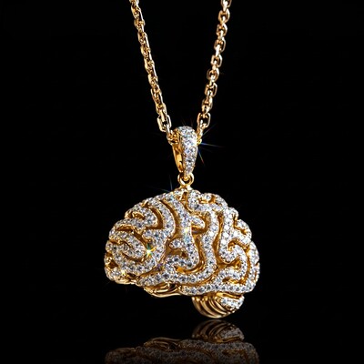 Micro Pave Brain Pendant