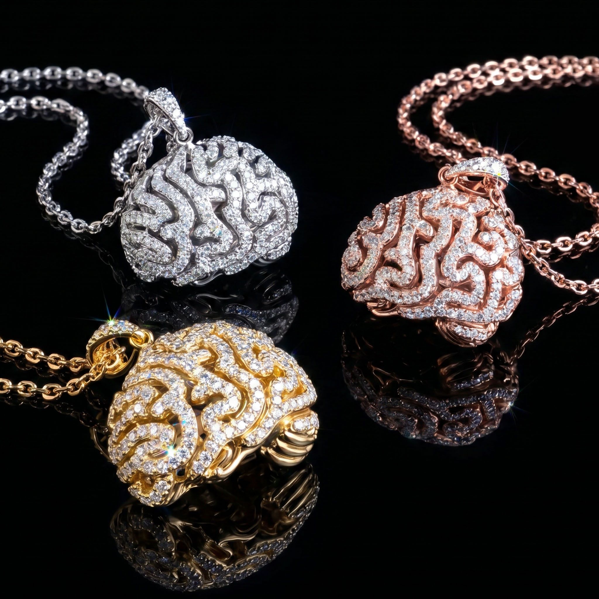 Micro Pave Brain Pendant Micro Pave Brain Pendant