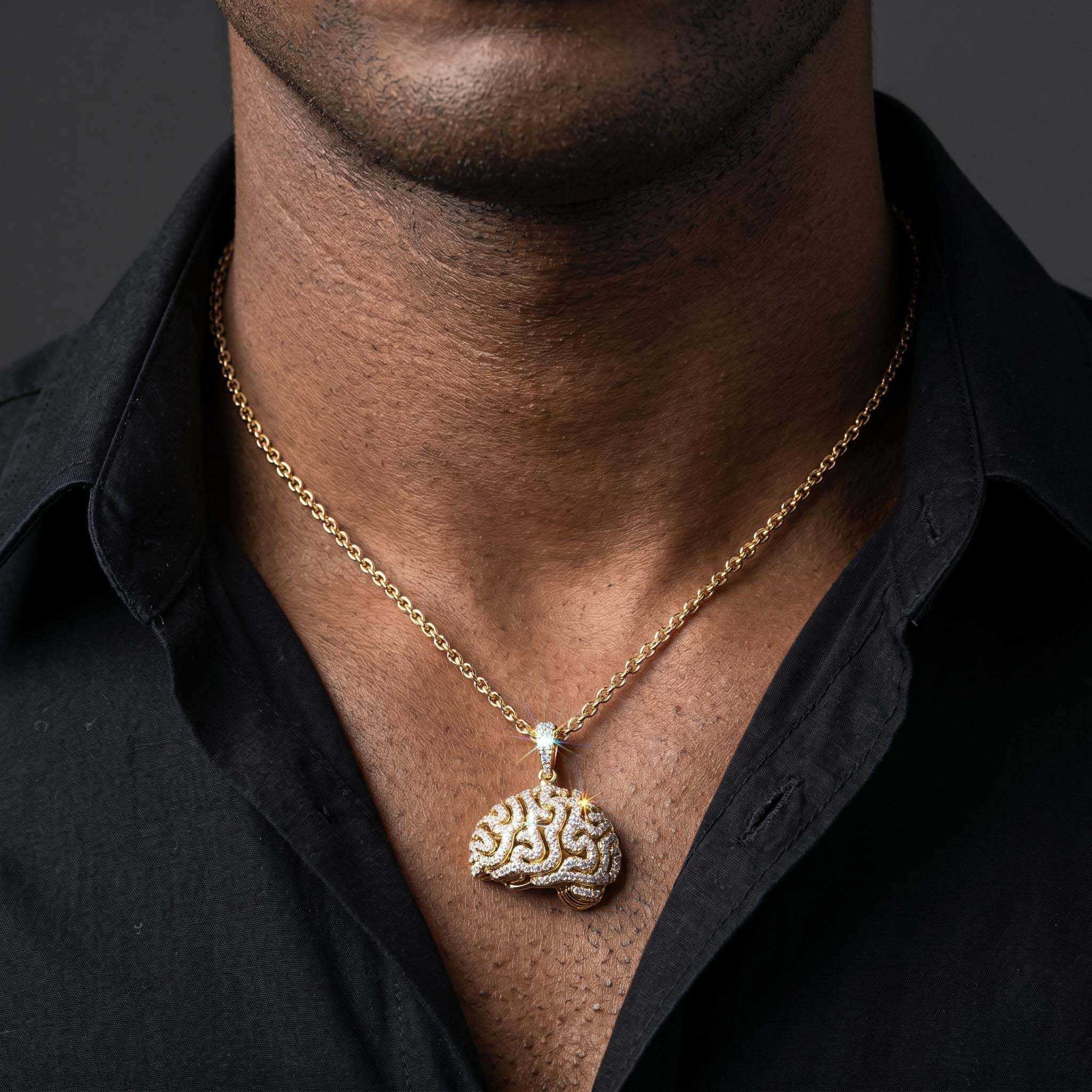 Micro Pave Brain Pendant Micro Pave Brain Pendant