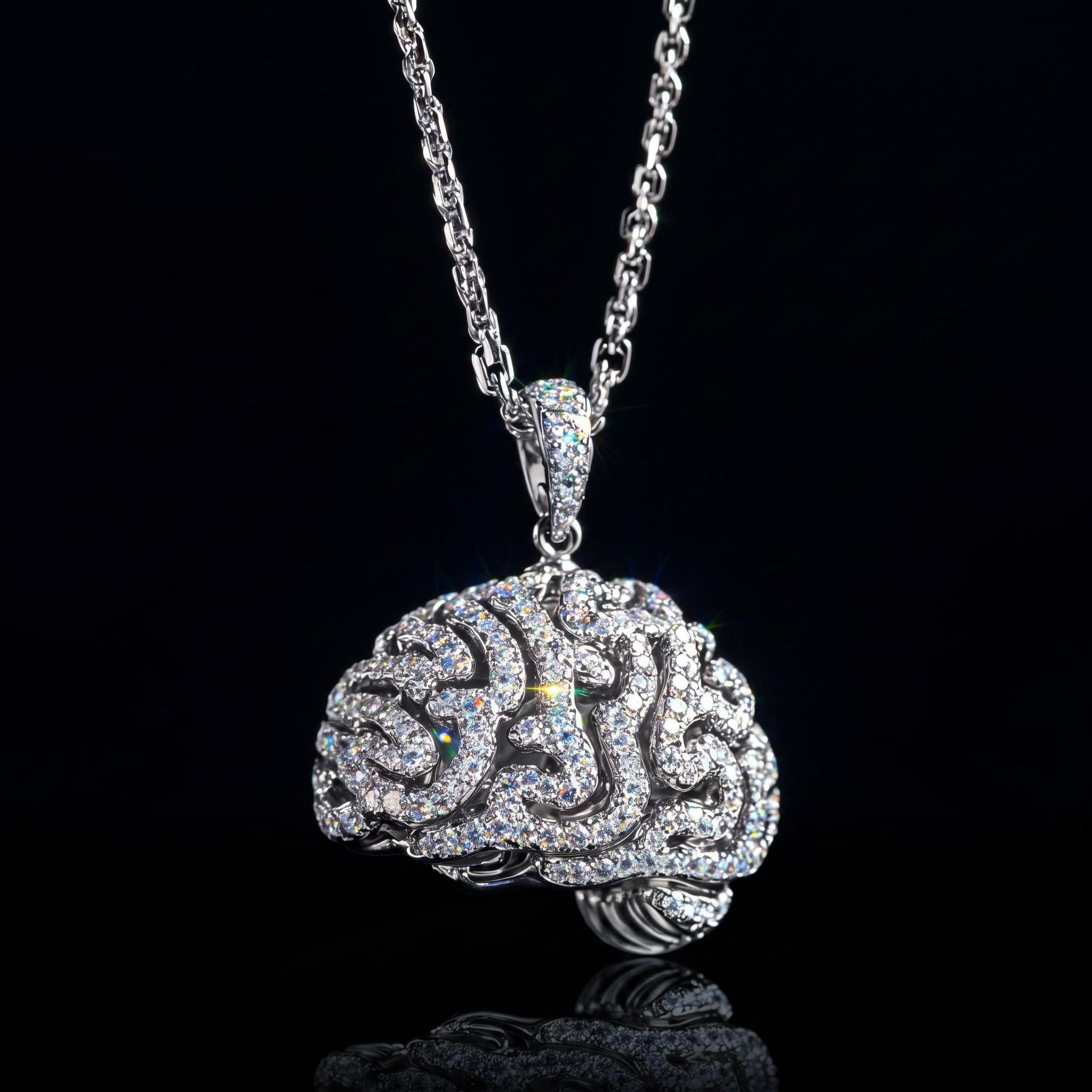 Micro Pave Brain Pendant Micro Pave Brain Pendant