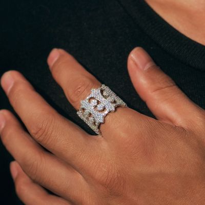 Iced Out Cross Ring