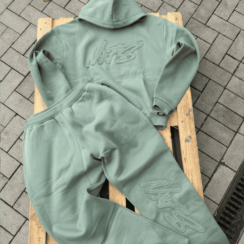 Y2K Letter Patch Hoodie Set