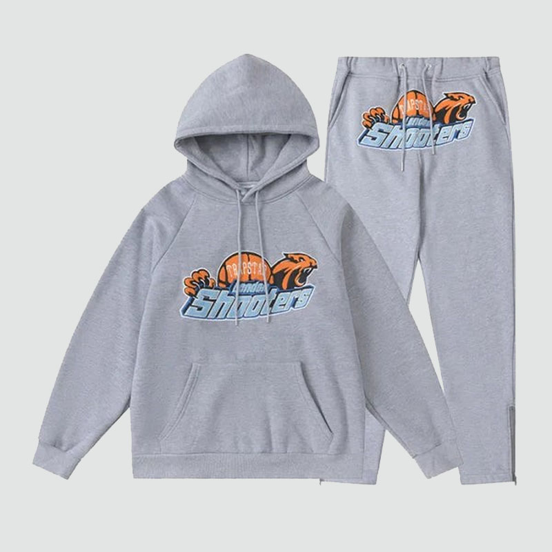 Alphabet Tiger Print Hoodie Jogger Set