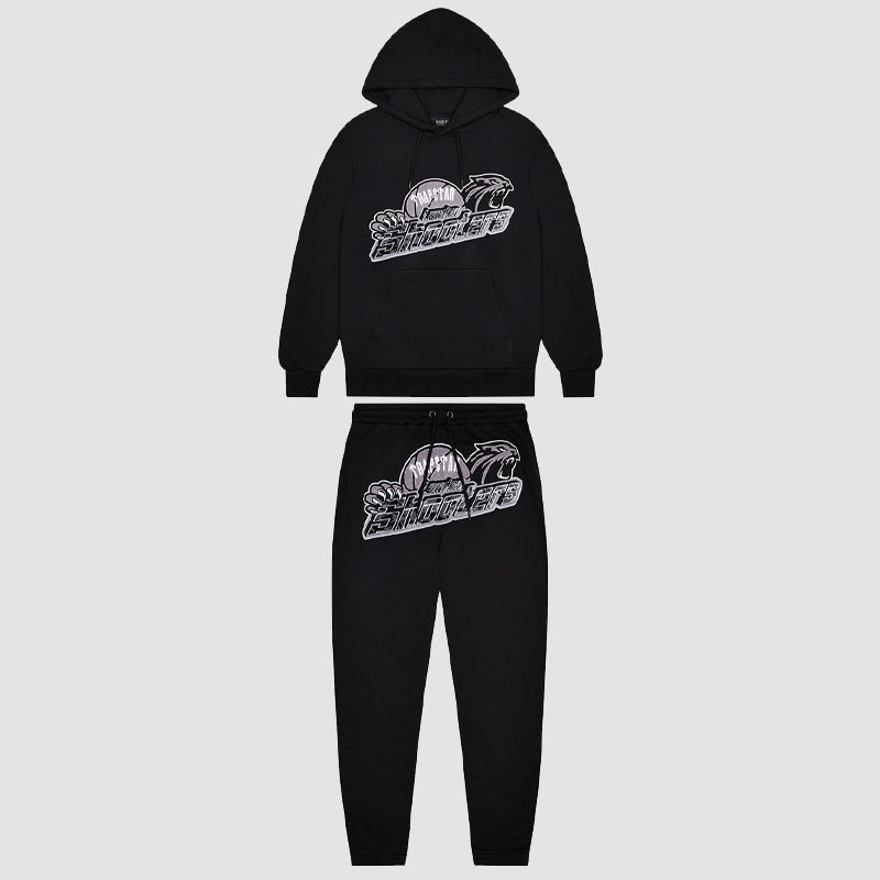 Alphabet Tiger Print Hoodie Jogger Set