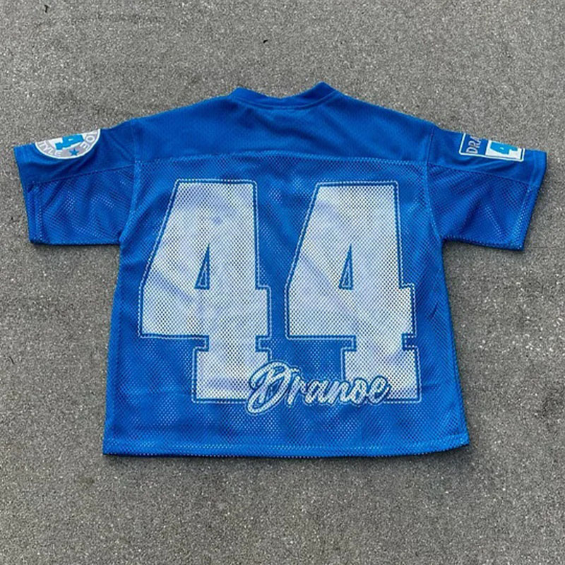 Vintage Letter Graffiti Mesh Jersey