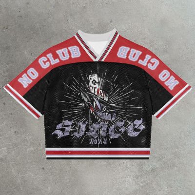 Gothic Vintage Graffiti Mesh Jersey