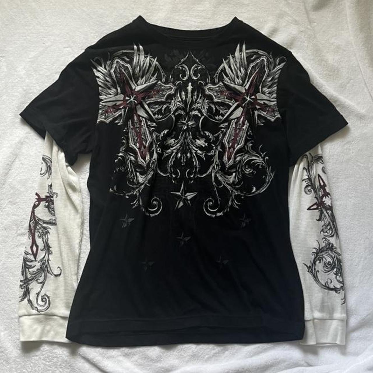 Gothic Print Long Sleeve T-Shirt