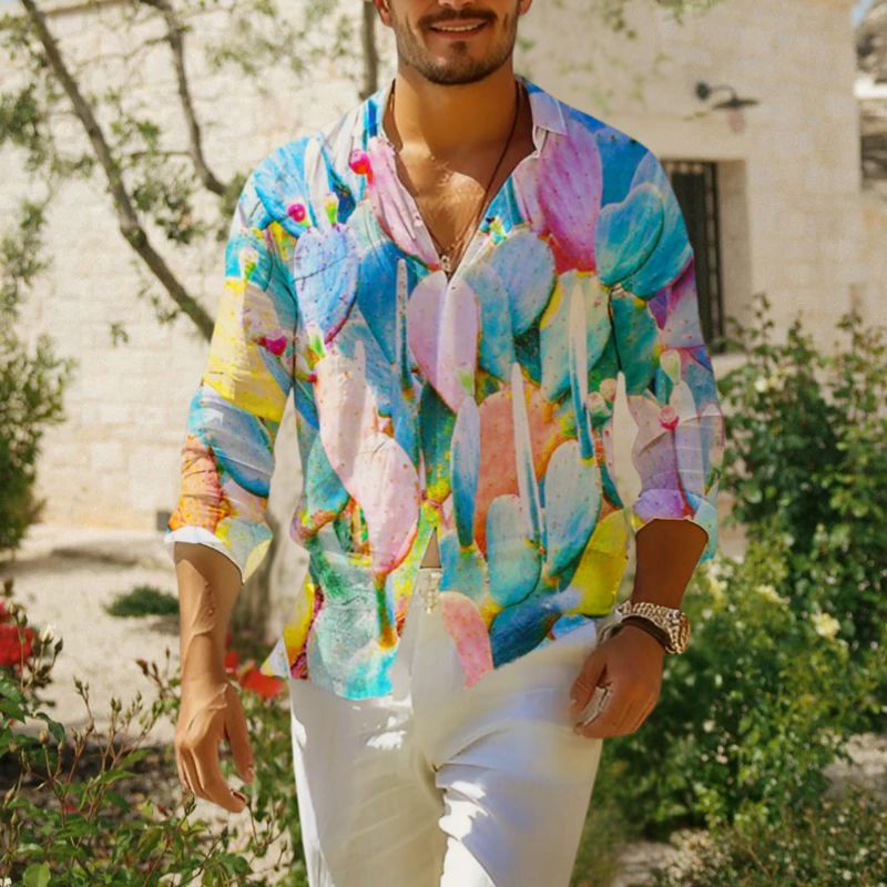 Men's Hawaiian Print Resort Shirt