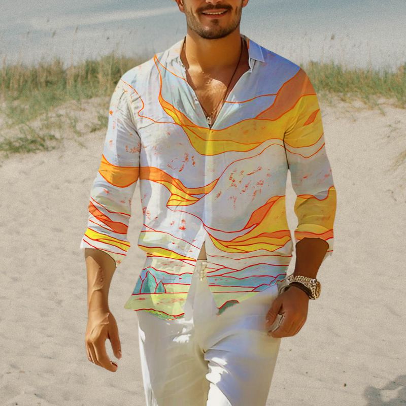 Men's Hawaiian Print Resort Shirt