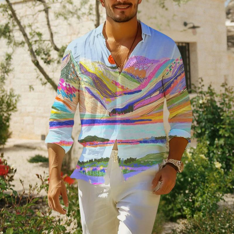 Men's Hawaiian Print Resort Shirt