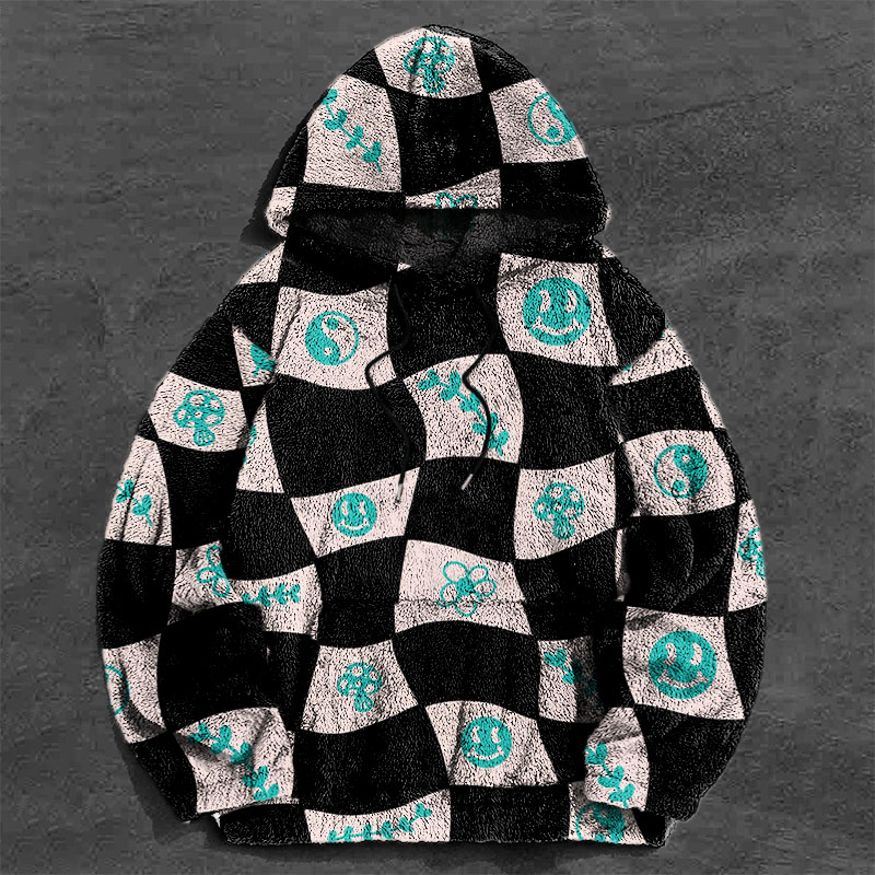 Tessellated Graffiti Flannel Hoodie