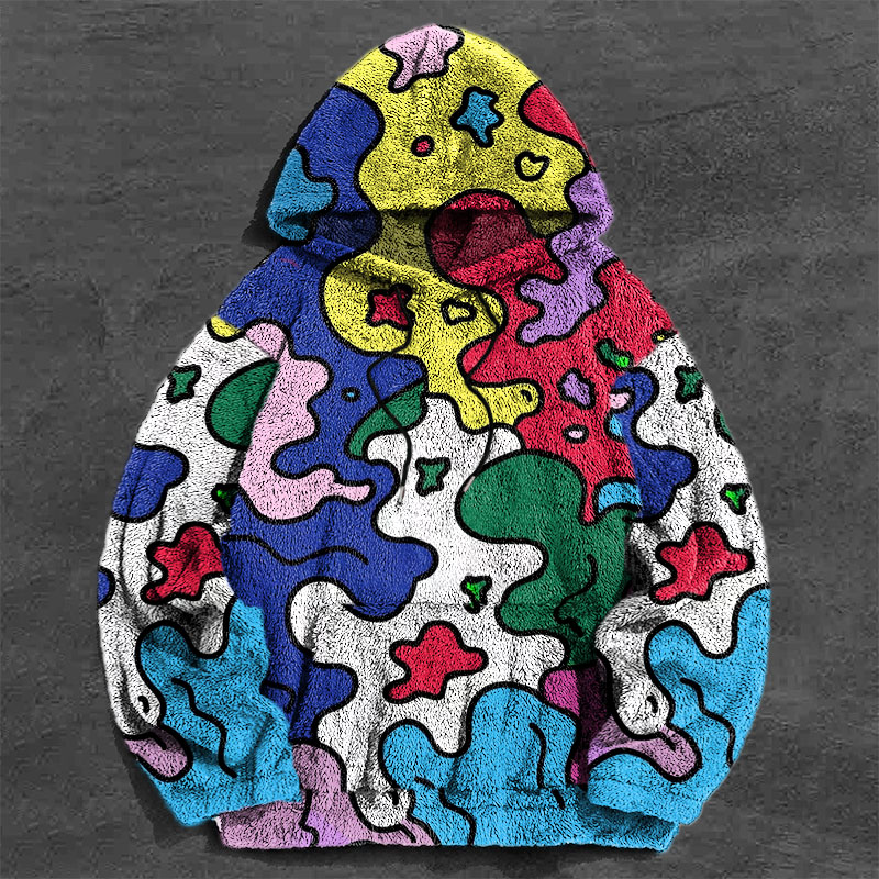 Tessellated Graffiti Flannel Hoodie