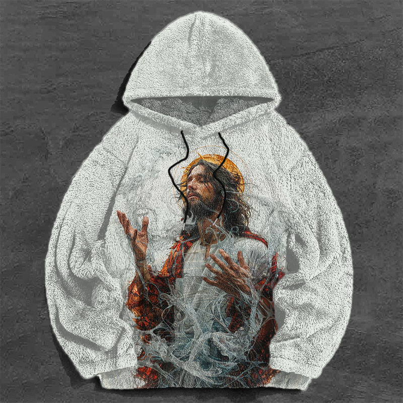 Baroque Jesus Flannel Hoodie