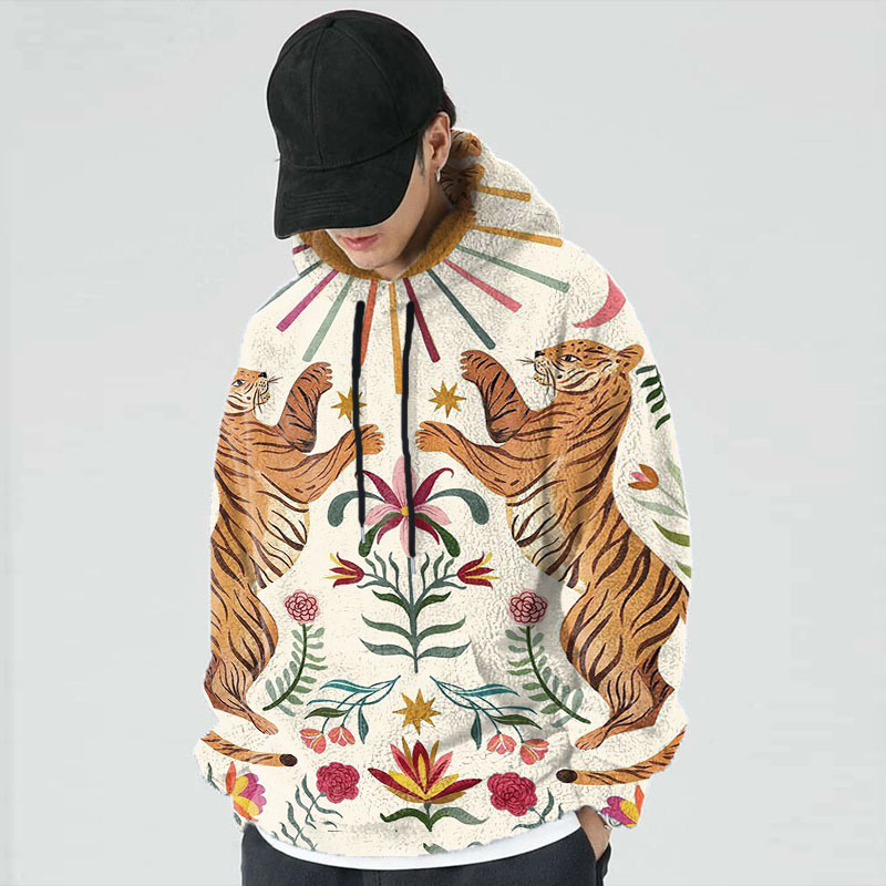 Nature Art Graffiti Flannel Hoodie