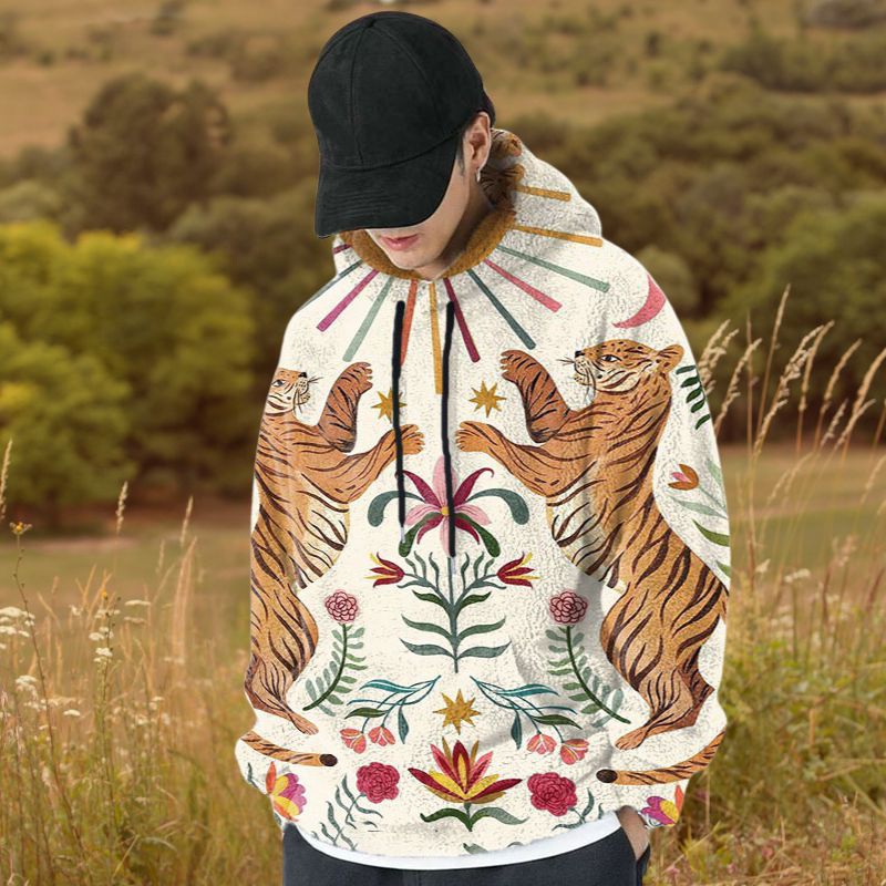 Nature Art Graffiti Flannel Hoodie