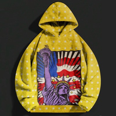 Statue of Liberty Art Graffiti Flannel Hoodie