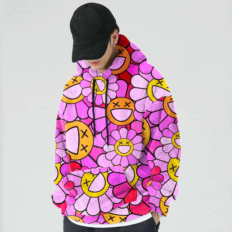 Daisy Art Graffiti Flannel Hoodie