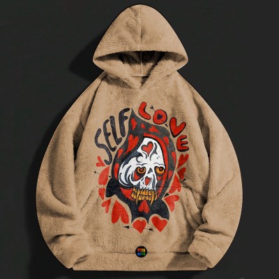 Skull Art Graffiti Flannel Hoodie