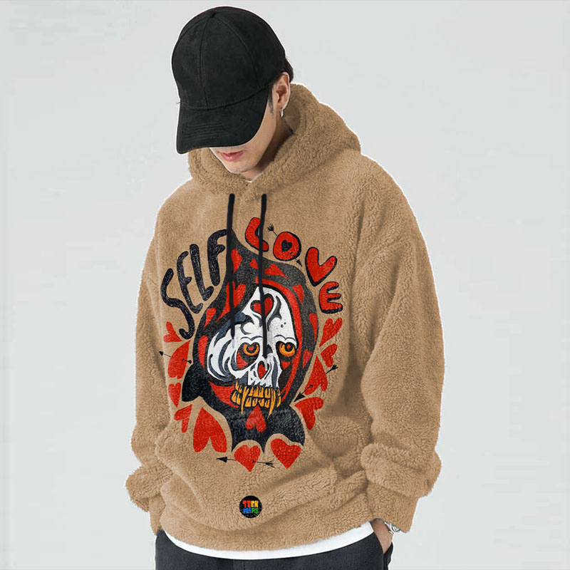 Skull Art Graffiti Flannel Hoodie