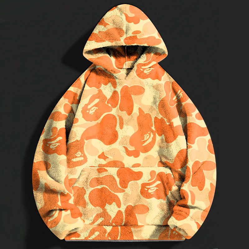 Camouflage Graffiti Flannel Hoodie