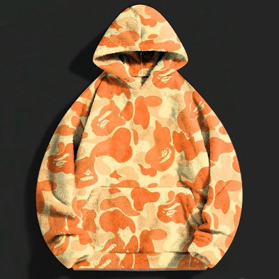 Camouflage Graffiti Flannel Hoodie