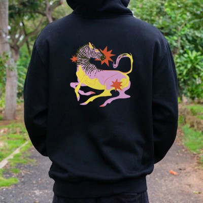 Unisex Printed Cotton Hoodie