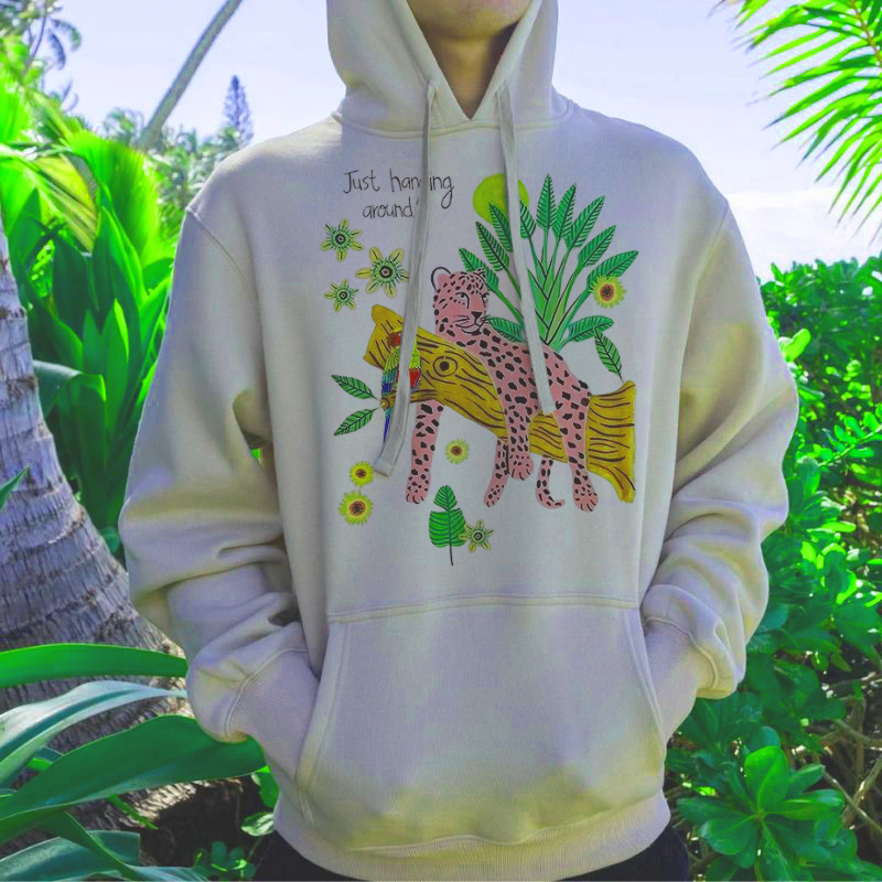 Unisex Printed Cotton Hoodie